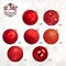 Hanging Decorations Set for Xmas Tree Garland Ornaments (Red, 2.36''/60mm)